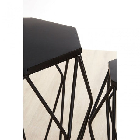 Anvil Black Metal Tables, Iron, Black