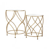 Marcia Mirrored Top Side Tables, Glass