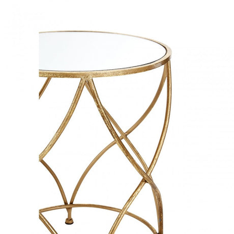 Marcia Mirrored Top Side Tables, Glass