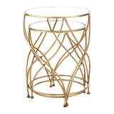 Marcia Mirrored Top Side Tables, Glass