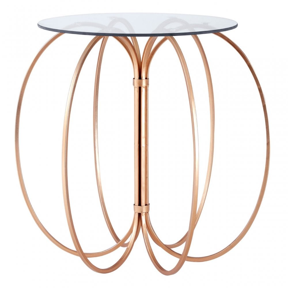 Lexa Convex Table, Iron, Gold