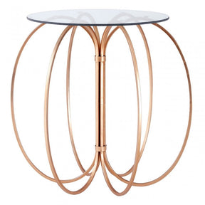 Lexa Convex Table, Iron, Gold