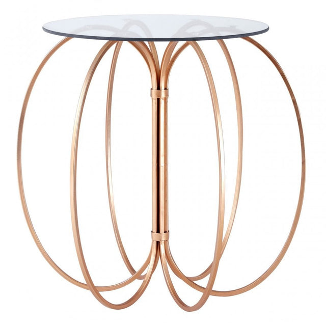 Lexa Convex Table, Iron, Gold