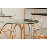Lexa Convex Table, Iron, Gold