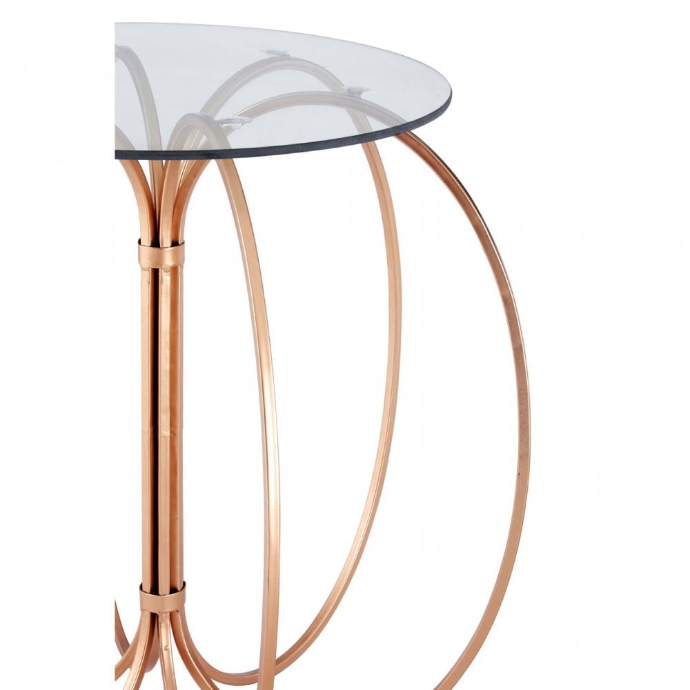 Lexa Convex Table, Iron, Gold