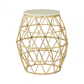 Hamish Side Table, Aluminium, Stone