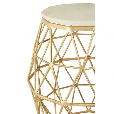 Hamish Side Table, Aluminium, Stone