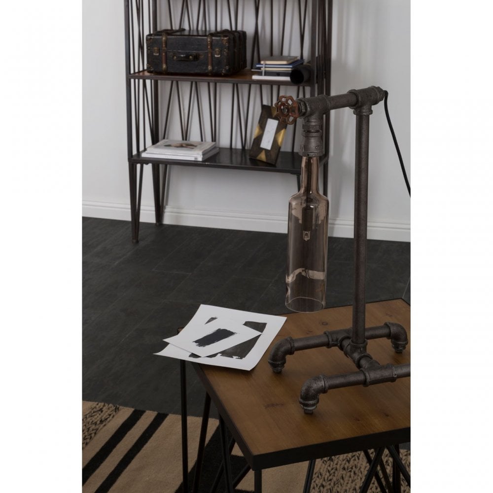 Ranch Foundry Style Square Side Table, Fir Wood, Natural