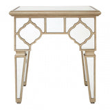 Medina Side Table, Wood, Mirrored Glass