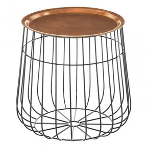 Templar Tray Table, Iron, Copper