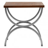 Greenwich Side Table, Fir Wood, Stainless Steel, Natural