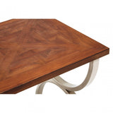 Greenwich Side Table, Fir Wood, Stainless Steel, Natural