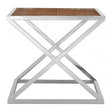 Hudson Side Table, Fir Wood Veneer, Stainless Steel, Natural