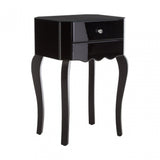 Orchid Side Table, Glass, Black