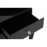 Orchid Side Table, Glass, Black