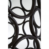 Antalya Round Side Table, Tempered Glass, Black