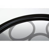 Antalya Round Side Table, Tempered Glass, Black