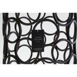 Antalya Round Side Table, Tempered Glass, Black