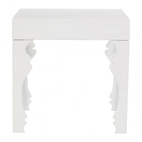 Luis Side Table, Wood, White