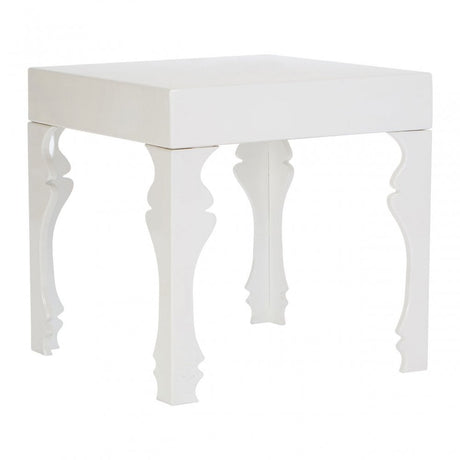 Luis Side Table, Wood, White