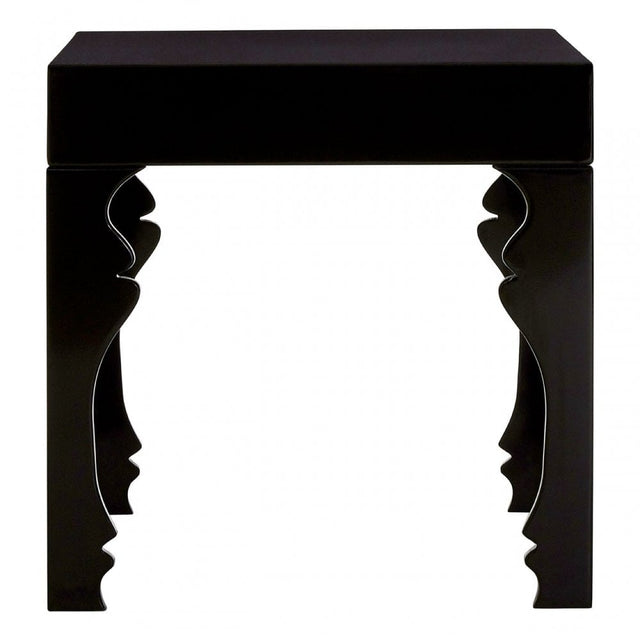 Luis Side Table, Wood, Black