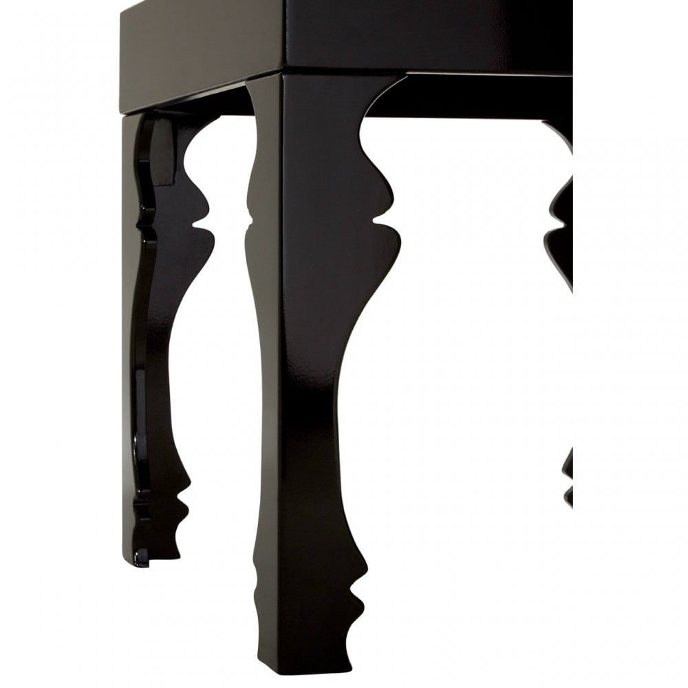 Luis Side Table, Wood, Black