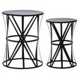 Anvil Black Metal Tables, Iron, Black