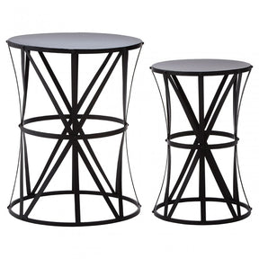 Anvil Black Metal Tables, Iron, Black