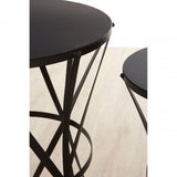 Anvil Black Metal Tables, Iron, Black