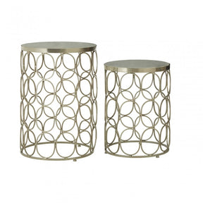 Hamish Side Tables, Iron, Stone