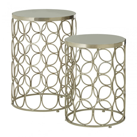 Hamish Side Tables, Iron, Stone