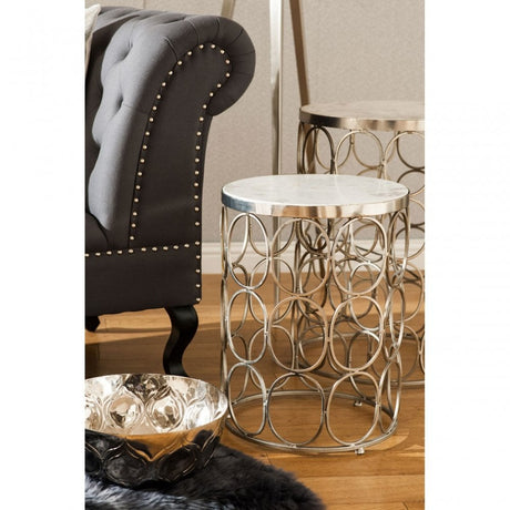 Hamish Side Tables, Iron, Stone