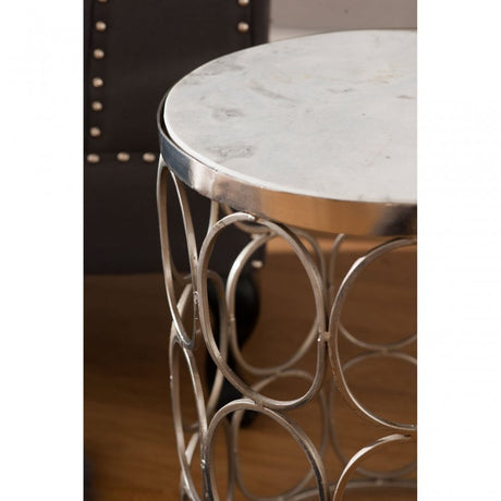 Hamish Side Tables, Iron, Stone