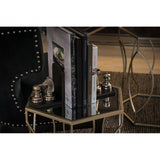 Anvil Champagne Finish Tables - Set of 2, Mirrored Glass, Champagne