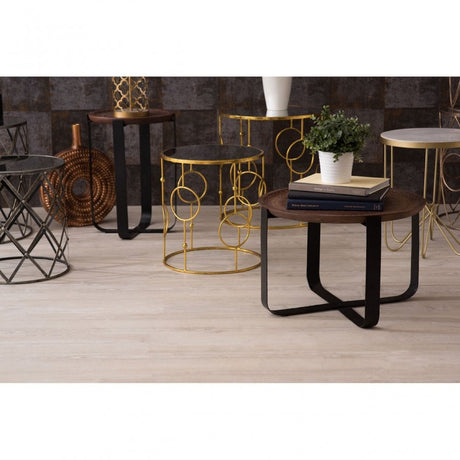 Anvil Tables, Mirrored Glass, Silver