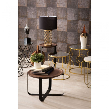 Anvil Tables, Mirrored Glass, Silver
