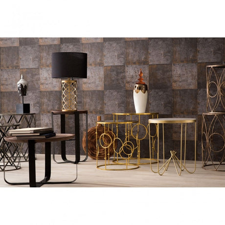 Anvil Tables, Mirrored Glass, Silver