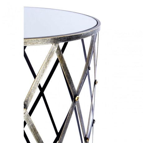 Anvil Tables, Mirrored Glass, Silver