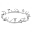 Antler Wreath 5 Candle Holder, Aluminium, Silver