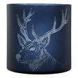 Large Blue Stag Candle Holder, Glass, Blue