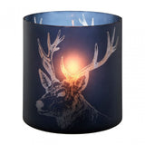 Large Blue Stag Candle Holder, Glass, Blue
