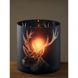 Large Blue Stag Candle Holder, Glass, Blue
