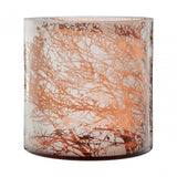 Branch Large Glass Hurricane Candle Holder, Glass, Brown