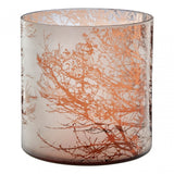 Branch Large Glass Hurricane Candle Holder, Glass, Brown
