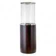 Townhouse Hurricane Candle Holder, Glass, Stainless Steel, Wood