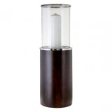 Townhouse Hurricane Candle Holder, Glass, Stainless Steel, Wood