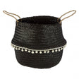 Medium Black Seagrass Basket, Seagrass, Black