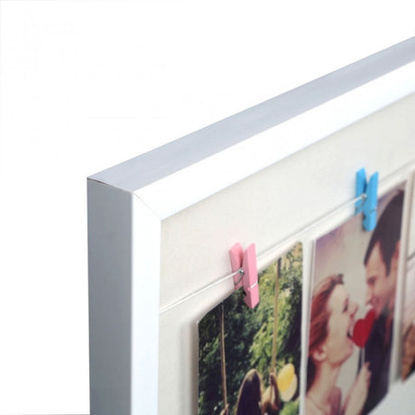 Washing Line Photo Frame, Glass, White