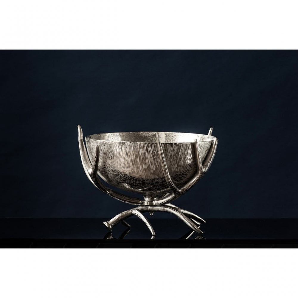 Rockclif Rockclif Antler Bowl, Aluminium, Nickel, Silver