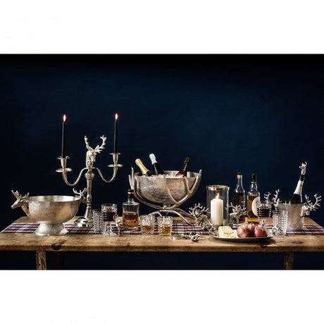 Rockclif Rockclif Antler Bowl, Aluminium, Nickel, Silver